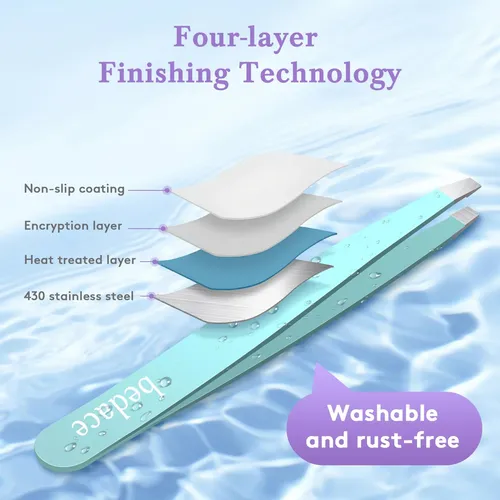 Pinzas De Cabello Y Cejas Para Mujer 4 Unidades Con Estuche