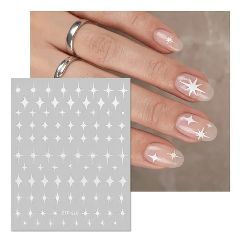 Stickers Para Uñas Estrellas Y Cruces X4
