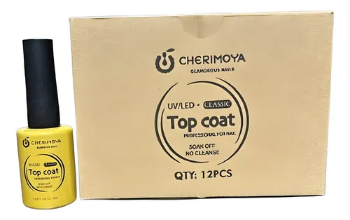 Top Coat Cherimoya 8 Ml Semipermanente Uñas Esculpìdas X12un