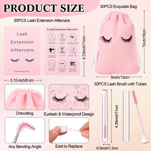 Kit De Champú Para Pestañas Zhehao, 150 Unidades, Con Cepill