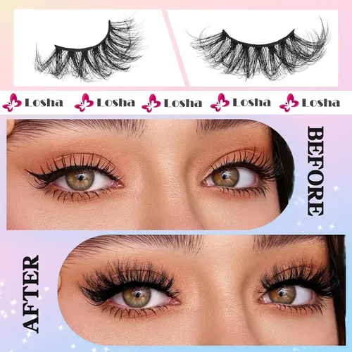 Pestañas Postizas 3d Losha Fluffy Lashes-04