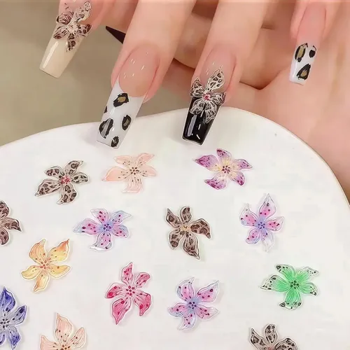 50 Adornos De Flores Para Decoración De Uñas,flores Hawaiana
