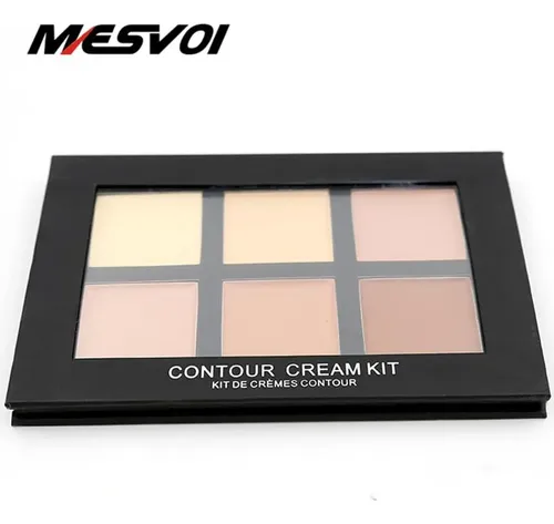 Kit Maquillaje Contorno E Iluminador Mesvol 6 Colores Medio