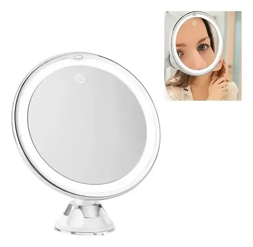 Espejo De Baño Led Giratorio Con Aumento De 10 Aumentos &uj