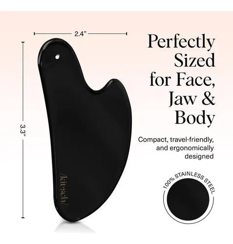 Gua Sha Kitsch Acero Inoxidable Matte Black