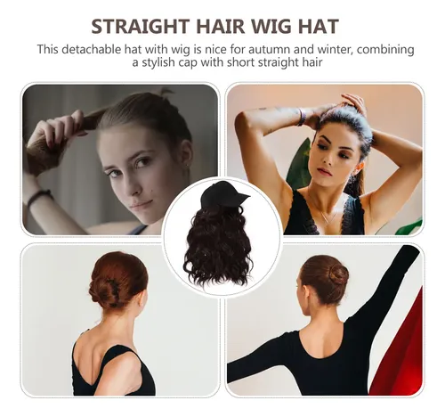 Gorra De Moda Con Extensión De Cabello Para Mujer