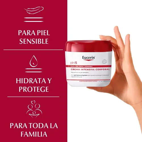 Crema Corporal Eucerin Intensiva Ph5 Piel Seca y sensible 450 ml