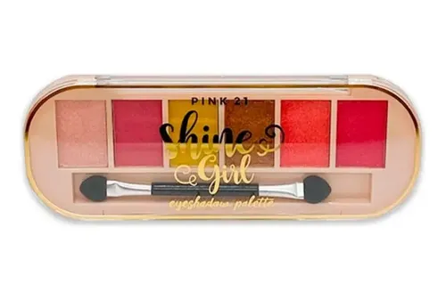 Paleta Sombras Pink 21 Shine Girl 8g Modelo 18208 Color Variado