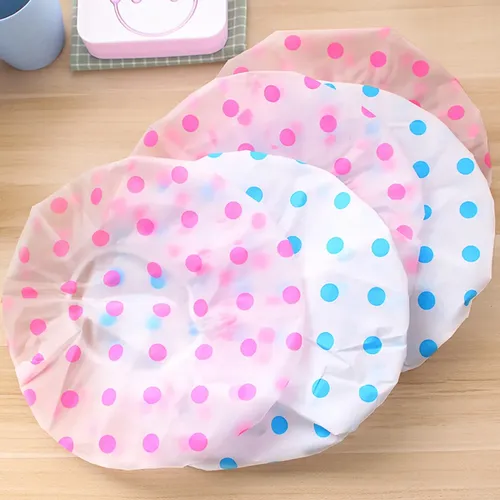 C Gorros Ducha Elásticos Reutilizables Con Puntos Gruesos –