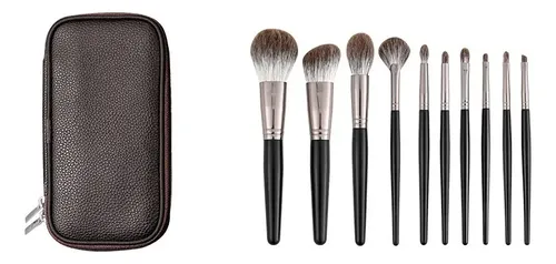 10pcs Snow Fox Hair Makeup Brush Set