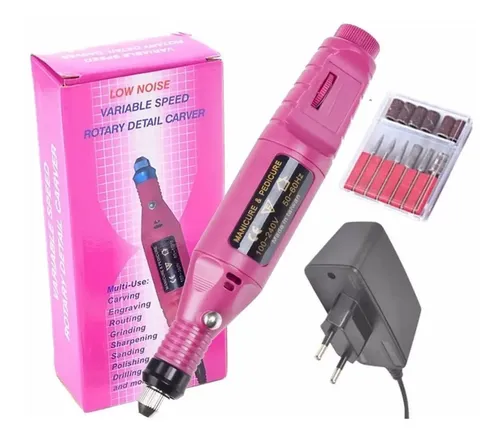Torno Profesional Rosa Con Fresas Velocidad Variable 20000rpm