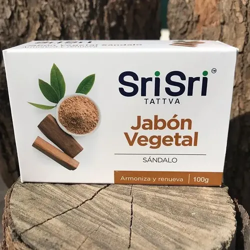 Sri Sri Tattva Jabón Ayurvédico Vegetal Con Sándalo 100 Gr