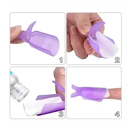 Kit Removedor Profesional Semipermanente Uñas Limas Broches