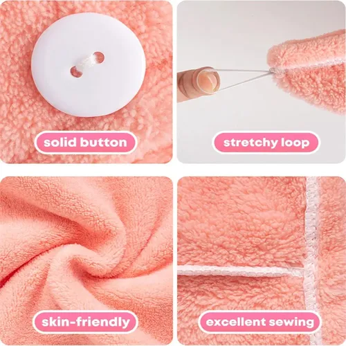 Gorro Toalla Turbante Microfibra Seca Pelo Rápido Animales