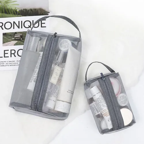 Neceser De Maquillaje Transparente Con Asa Para Viaje