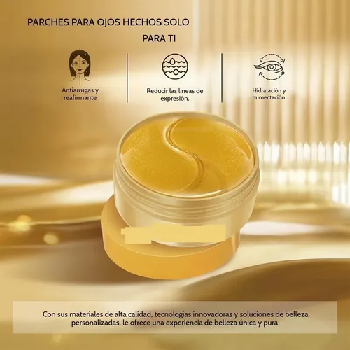 Parche Para Ojeras Oculares 24k Máscaras De Colágeno 2pcs