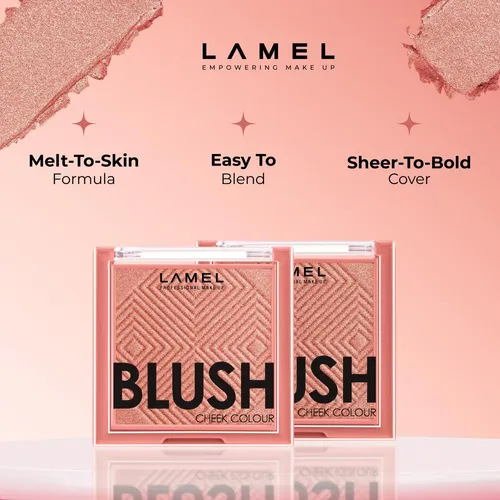 Colorete En Polvo Lamel Para Mejillas, Compacto De Alta Pigm