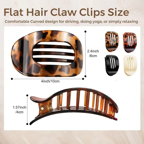 //4 Pieces Of Hair Clips, Flat Clips For The//