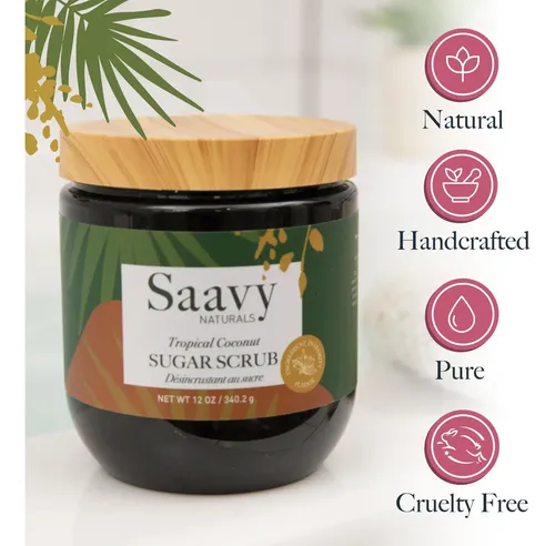 Exfoliante Corporal Saavy Naturals Tropical Coconut, Paquete