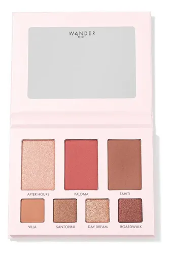 Paleta de Sombras Wander Beauty Getaway Island Hop con 6 Tonos Brillantes para Ojos y Rostro