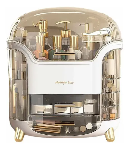 Capsula Organizadora De Maquillajes Make Up Tocador Blanco
