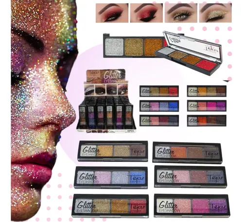 Paleta 4 Sombras Glitter Eyeshadow Tejar 4150 Lefemme