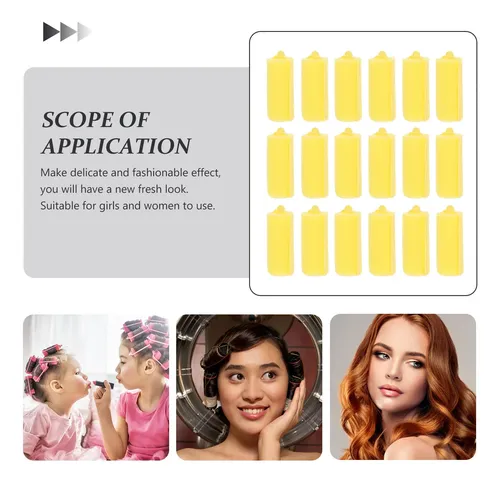 Rodillos De Pelo Con Esponja Para Mujer, 24 Unidades, Rizado