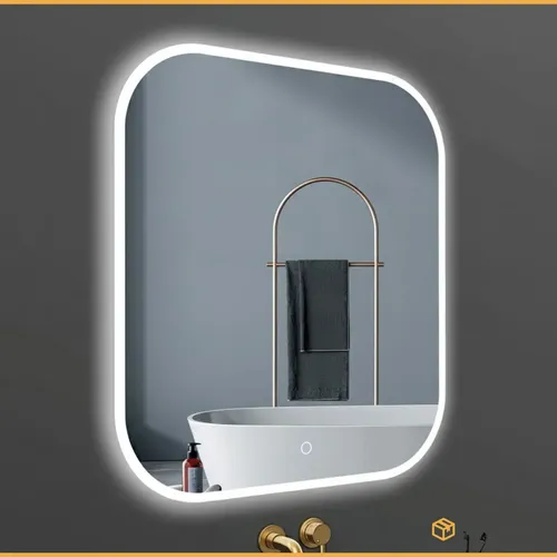 Espejo Rectangular Smart Led Touch Baño Colgar Luz Fria