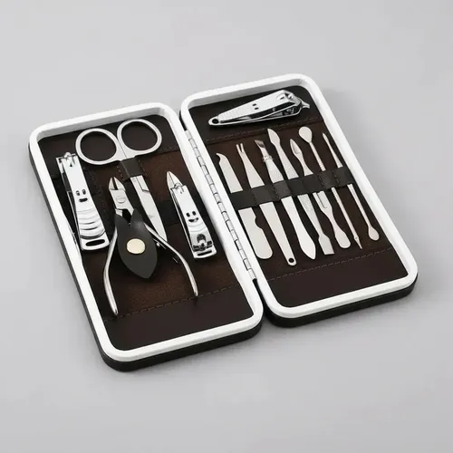 Set Manicura Pedicura Estuche 12 Piezas Dehuka Alicate Tijera Lima