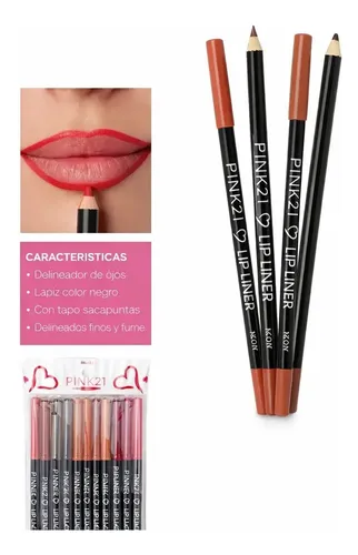 Delineador De Labios Premium Pink 21 Lip Liner Tono 01