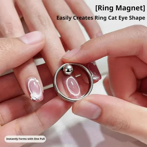 Cat Eye Magnets For Nails, 2026 New Ring Shaped 3-in-1