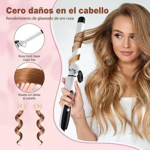 Tenaza Rizadora De Cabello De Cerámica De 25mm Pantalla