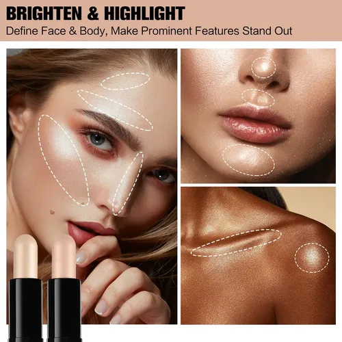 Set De Maquillaje Iluminador De Doble Punta Susikeki Contour