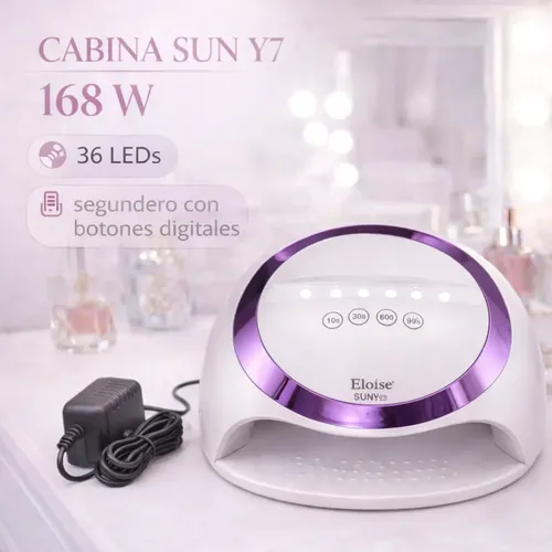 Cabina Uñas Lámpara Uv Sun Y7 36 Leds 168w Manicura Eloíse