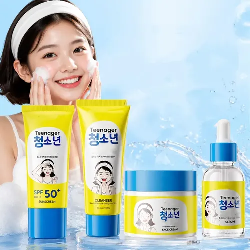 Four Step Teen Skincare Kit, Simple Skincare For Healthy