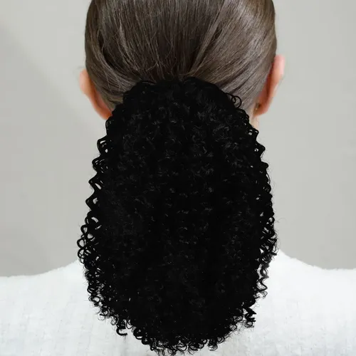 Extensión De Cabello Rizado Para Coleta De Mujer