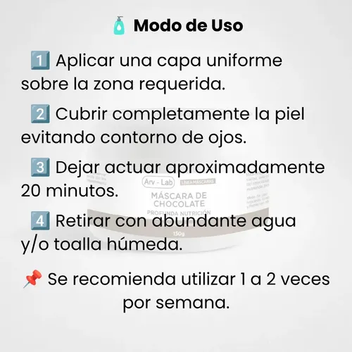 Mascara De Chocolate Facial Nutrición Profunda Arvensis Full