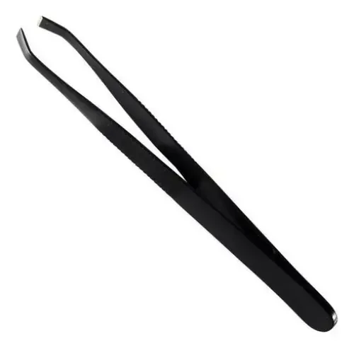 Pinza Para Depilar Cejas Negra Acero Inoxidable X12 Undiades