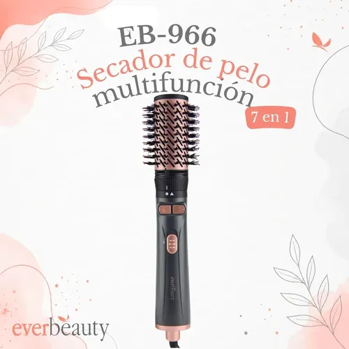 Secador De Cabello Multifunción 7-en-1 Everbeauty Eb-966 Negro