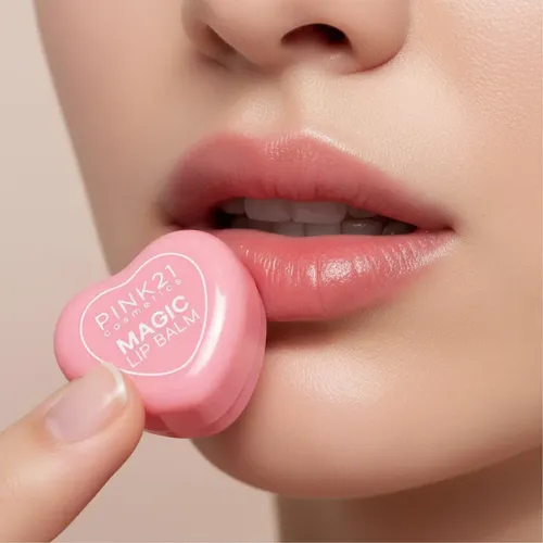 Labial Balsamo Magico Hidratante Con Forma De Corazon Pink21