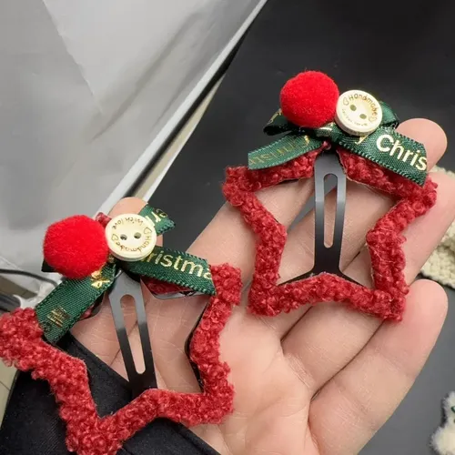 //hair Clips In The Shape Of A Plush Star And//