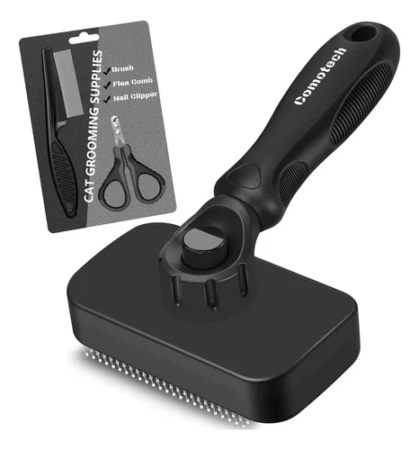 Kit De 3 Cepillos Para Uñas Cat Brush Comotech, Color Negro