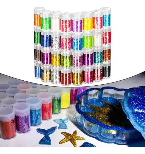 Set De Purpurina De 32 Colores Para Maquillaje Facial Y Corp