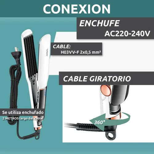 Planchita Rizadora Profesional Pelo Vgr V-519c 7 Niveles
