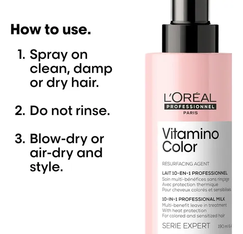Spray Leave-in Vitamino Color L’oréal 10 En 1 232°c