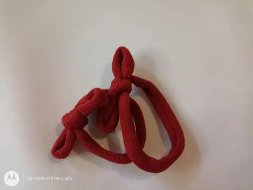 Par De Gomitas Moño De Moda Accesorio Para El Pelo Color Bordó Mono