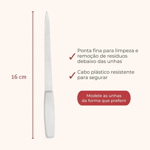 Lima de uñas mediana Classic Mundial, 16 cm, L1196-6bp