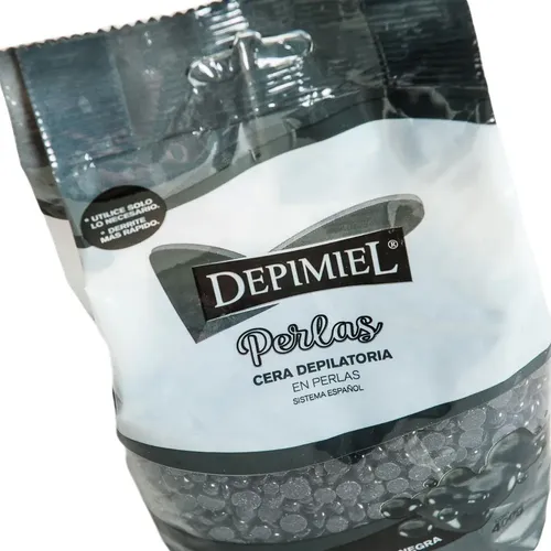 Depimiel Cera Depilatoria Perlas Negra Con Lama Negra 400gr