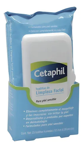 Toallitas Limpiadoras Cetaphil Piel Sensible 25 Unidades