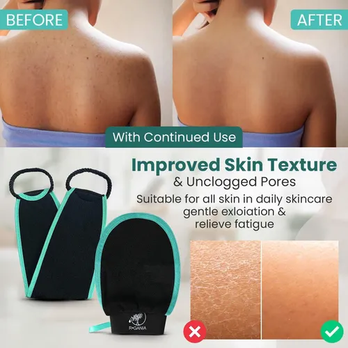 Guante Exfoliante R’gania Para Cuerpo Y Cepillo Espalda